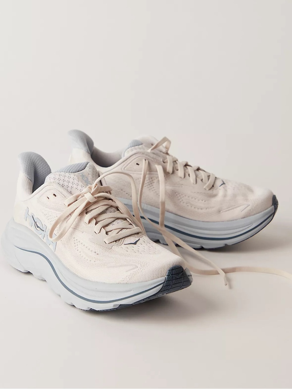 New Hoka Clifton 10 Sneakers Grout / Mineral Blue - Picture 1 of 7